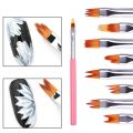16Pcs Color Paint Pen Set Pink Petal Pen Brush Short Brush. 