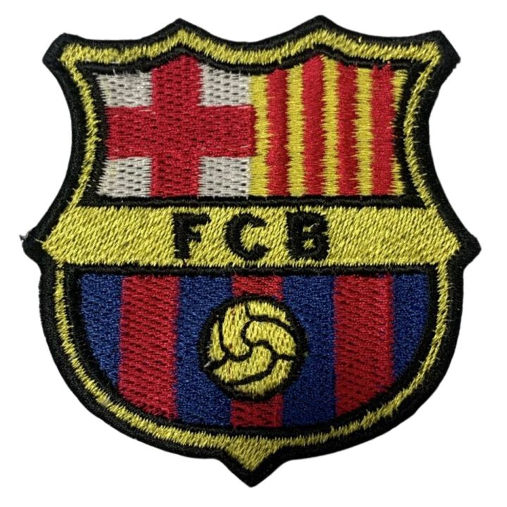 FC Barcelona Futball Logo Embroidered Iron On Patch Sew On Badge For Bags Caps T Shirts Jeans Applique