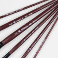 Artistic Paint Brushes / Flat Brush / Yinghua Paint Brush Art #SS-6pcs-FB-Brown. 