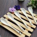5PCS White Porcelain Egg Spoons Ceramic Spoons Coffee Spoon Dessert Spoon Mocha Dip Serving Spoon. 