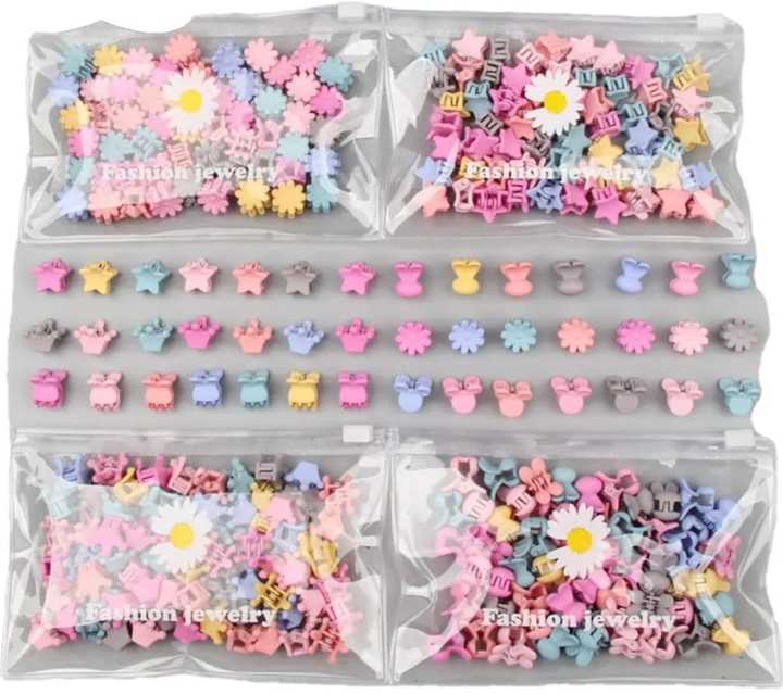 100-500x Mini Hair Clips Girl Hairpin Clamp Plastic Claws Mix Colour Ladies Kids