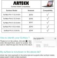 keyboard for Surface Pro 7/6/5/4/3 & also attach with all Bluetooth tabs Type Cover Ultra-Thin Portable Bluetooth Wireless Keyboard with Touchpad Built-in Rechargeable Battery ArteckA. 