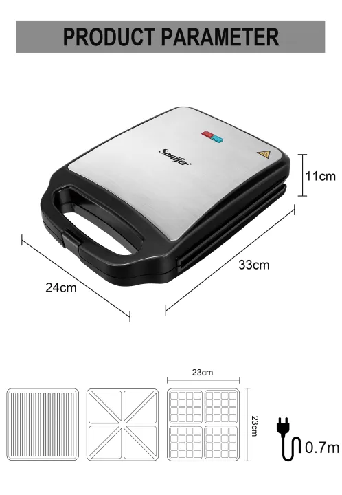 Professional%203%20in%201%20Multi%20Plates%204%20Slices%20Panini%20Grill%20Sandwich%20Maker%20&%20Waffle%20Maker%20-%20Image%205