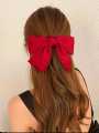 Big bow clip for women soft silk big bow  hair accessories 2024-2025. 