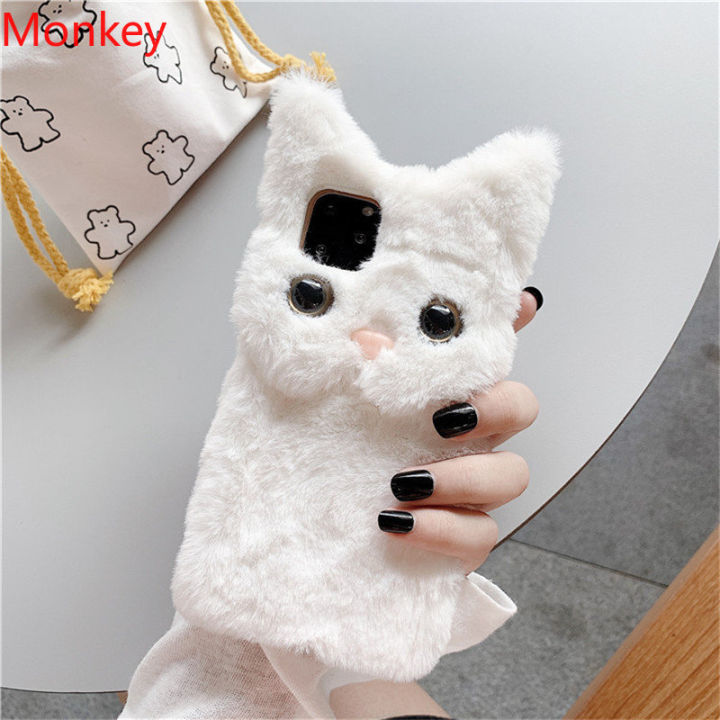 3D%20Cute%20Plush%20Cat%20Case%20samsung%20For%20Samsung%20S23%20S22%20S21%20S20%20Note%2020%2010%20A12%20A22%20A32%20A52S%20A72%20Furry%20Fluffy%20Fur%20Soft%20Silicone%20Cover%20-%20Image%204
