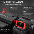 Car Battery Charger 12V 6A Fully Automatic Smart Battery Charger With Big Screen For SUV Motorcycle Battery Universal. 