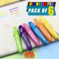 Mini Highlighter Markers Colorful, 6Color/Set Highlighter Pens, Fluorescent Highlighter Hand Account Drawing Pen Child Gift Office Supplies. 