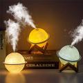 W.F   Humidifier Aroma Diffuser Ultrasonic Moon Lamp Night Light Cool Mist Purifier Essential Air USB Full 3D Moon Lamp Humidifier (880ml.) with 3 Color Changing Night Lightn Note random color will be deliver. 