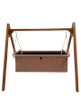 Baby Wooden Cradle Swing for Indoor and Outdoor Toddler and Baby Swing Tottal Folding Basket and Wooden Frame. 