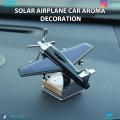 Car Decoration Plan Solar powered aeroplane car air freshener - Car Dashboard Solar Decoration Plane -Aircraft Model. 