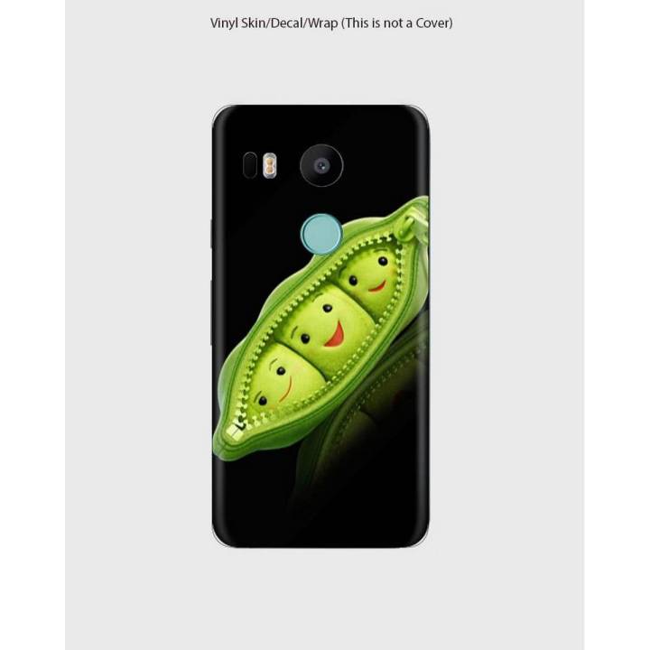 LG Nexus 5X  Skin Wrap Only Back And Sides Beans Smile-1wall1250