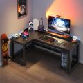 L-Shaped Gaming Desk Computer Desk with Shelf (Customised). 