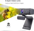 Autofocus Webcam FHD 36fps 1080P with Privacy Cover, Noise Cancelling Mic, Full HD Web Camera Wide Screen Video Calling Recording Game Streaming, Skype Web Cam. 