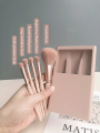 RUKI Window Mirror 5 PCS Makeup Brushes Set Soft, Eyeshadow Contour, Concealer, Brush, Foundation Beauty Cosmetic Makeup Brushes Tools. 
