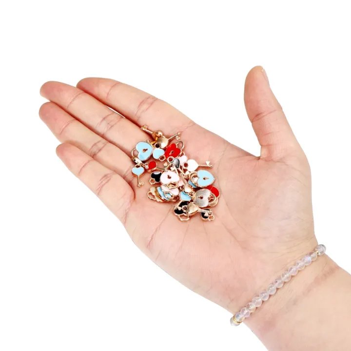 10pcs/bag%20Alloy%20Drop%20Oil%20Pendant%20Heart%20Love%20Lock%20Keychain%20Hanging%20Charms%20For%20DIY%20Earrings%20Necklaces%20Jewelry%20Making%20Accessories%20-%20Image%202