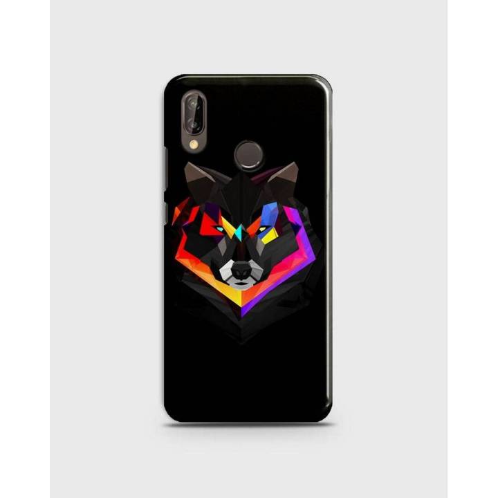 Huawei  P20 lite Cover 3d Hard case  Wolf Style - 1cover2329