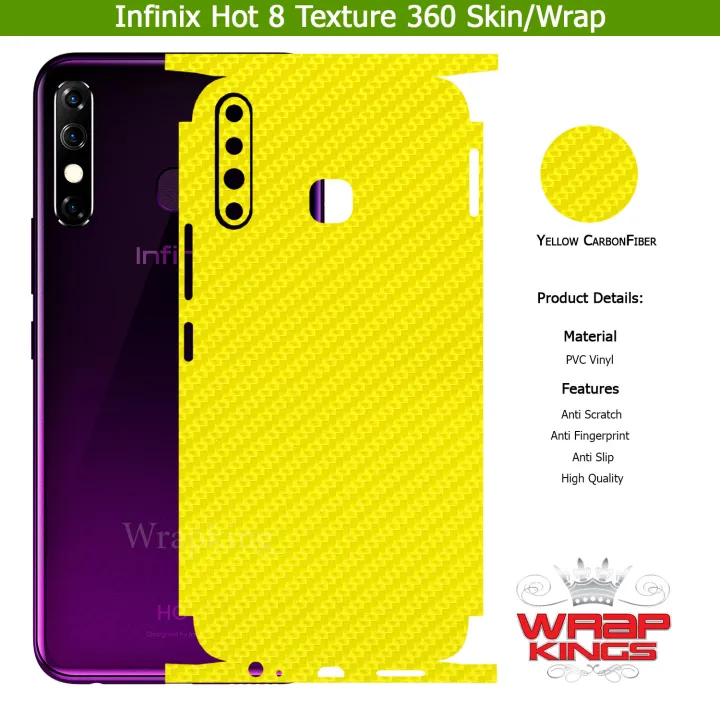 Infinix%20Hot%208%20Skin/Wrap%20360%20Protection%20Sheet/%20Carbon%20fiber/%20Matte/%20Transparent/%20Lamination%20Back%20And%20Sides%20Included%20Camera%20Skin%20-%20Image%202