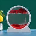 7 Inch White 3D Sand Art | Mesmerizing Sand Clock | Moving Sand Art | Hourglass Sand Timer | Decorative Accent with Deep Sea Landscape | Aesthetic Home Decoration Piece with Metal Stand. 