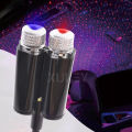 2 in 1 New Car Roof Light, Adjustable USB Car Ceiling Starlight Projector Night Light, Mini LED Romantic Decorative Car Roof Star Light for Car/Home/Party, Multiple Modes, Plug and Play (Red or Purple. 