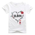 Baju-T Kanak-Kanak Perempuan Summer Kids Girls T-Shirt Love Heart Cartoon Short Sleeve Tops Cotton Breathable Cooling Wear. 