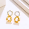 Xuping Jewelry Metal Alloy 8 Character Stud Earrings Europe and America Amazon Cross-border Fashion Earrings Earrings Jewelry Wholesale. 