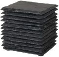 2022 Wholesale Custom Gorgeous Black Slate Stone Coasters Bulk Square Slate Stone Cup Coaster for Drink Bar Kitchen. 