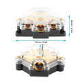 Power Distribution Block 2pcs 1 in 3 Ways Audio Amplifier Cable Splitter Circuit Protector for Auto Car Boat. 