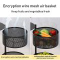 Dream Enterprises Multi Layer Round Rotating Fruits & Vegetables Storage Shelves Basket Rolling Rack with Breakable Wheels for Kitchen Bathroom Office. 