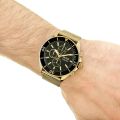 Hugo Boss Men's Silver Strap Black Dial Chronograph Watch- 1513703. 