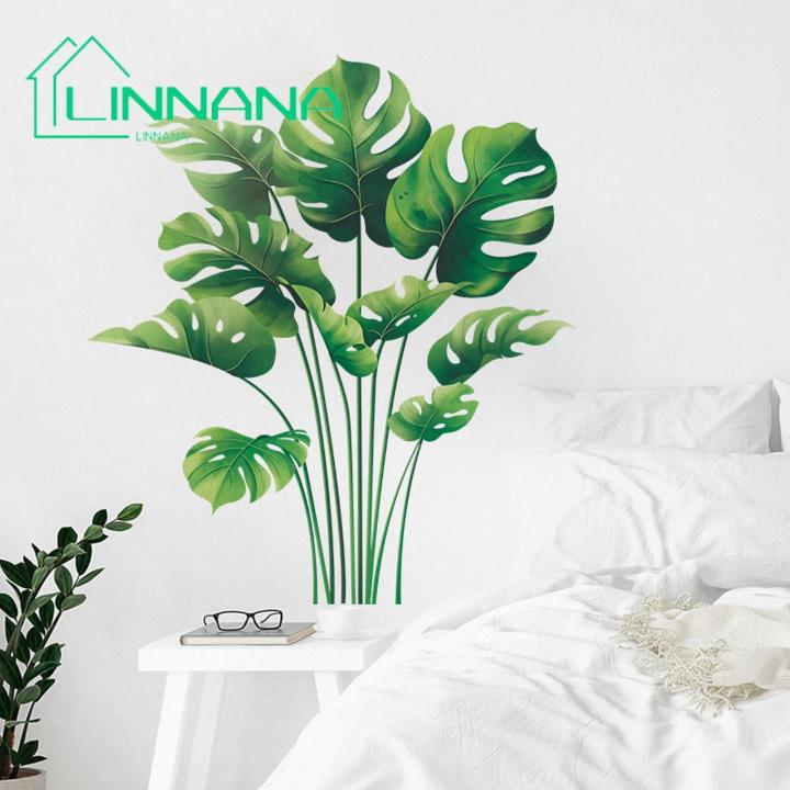 Plant Wall Sticker Exotic Tropical Plants Wall Sticker Waterproof Removable Decal for Stunning Background Decoration Self-adhesive Strong Stickiness Ideal for Southeast Asian Buyers Self-adhesive