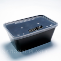 Black Food Container Disposable Boxes rectangular 500ML 750 ML 1000 ML Pack Of 12 Pcs. 