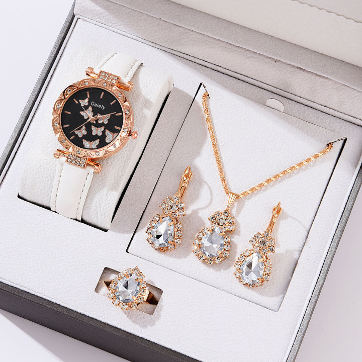 5pcs%20Women%20Butterfly%20Watch%20Necklace%20Set%20Elegant%20Luxury%20Quartz%20Watch%20Fashion%20Casual%20Wristwatch%20for%20Girl%20Ladies%20-%20Image%203