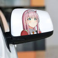 13cm for Zero Two Darling In The FranXX Bumper Anime Products Stickers on Car Accessories Sunscreen and Waterproof Decoration. 