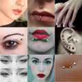 New Nose Ring Jewelry Dermal Anchor Top Sticker Fake Belly Eyebrow Lip Piercing Non Piercied Earring Stud Set. 
