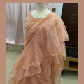Elegant Designer Ruffle Saree saree style 2024 e #style new embroidery saree. 