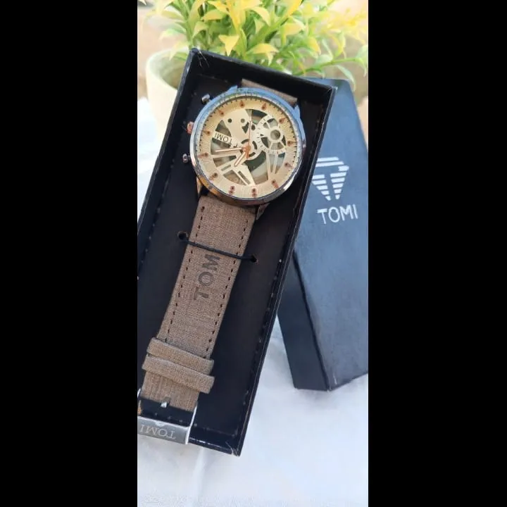 "Luxury Watch for Men Stylish Leather Strap - Tomi Branded Face Gear ...