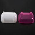 Pnk Whte Small Hamsters Bathng Sand Cage Pet Bathroom 10 x 7 x 7cm. 