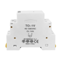 Din Rail Single Phase Voltage Meter AC 40-500V Modular Voltmeter Gauge Indicator LED Digital Display Voltmeter Easy to Use White. 