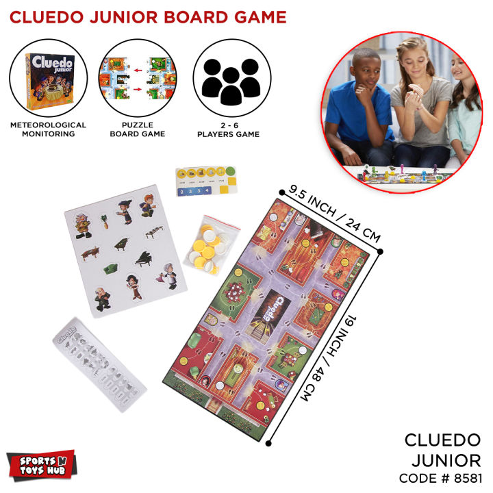 Cluedo Junior The Case Of The Missing Chocolate Cake Mystery Game Board To Solve Strategy Educational Boardgame For Kids & Family Fun, Children Mind Development Early Age Learning Clue Gaming Board Best Gameboard Gift For Kids Children Boys & Girls