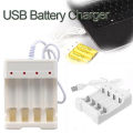 1.2V Universal 4 Slot AA/AAA Rechargeable Battery Charger Adapter USB Plug. 