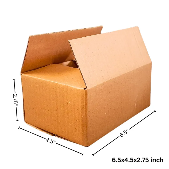 Small Carton Box | 6.5x4.5x2.75 Inches | 3 Ply Hard Corrugated Boxes ...