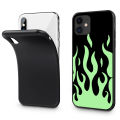 【Dislikelike】Applicable iPhone15XR Green Flame Phone Case green Flames phone case. 