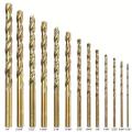10Pcs Drill Bits Set, High Speed Steel, Twist Jobber Length Drill Bit Kit for Hardened Metal, Cast Iron, Stainless Steel, Plastic and Wood with Storage Case. 
