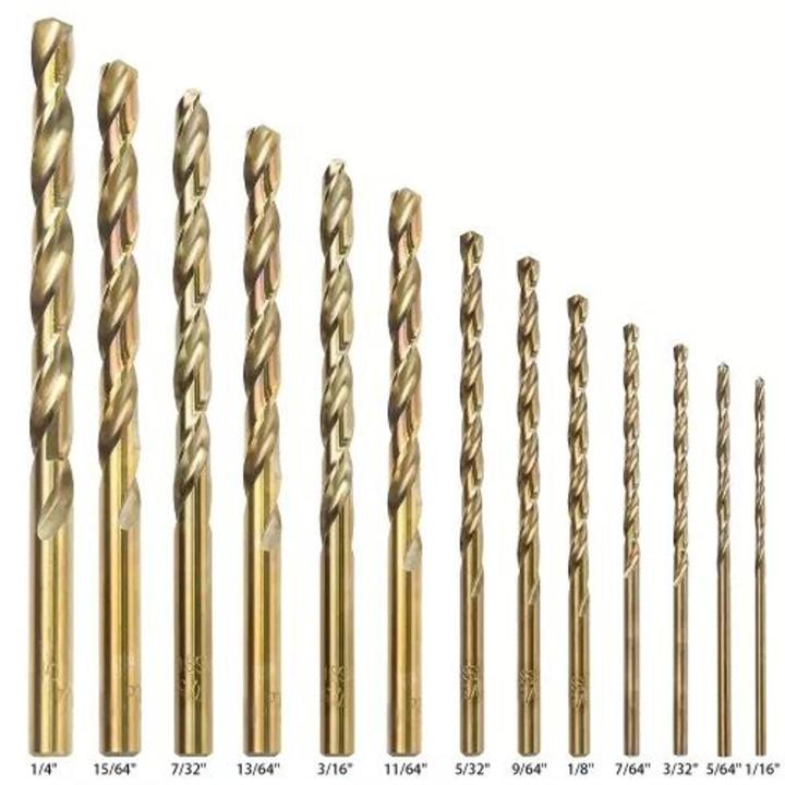 10Pcs Drill Bits Set, High Speed Steel, Twist Jobber Length Drill Bit Kit for Hardened Metal, Cast Iron, Stainless Steel, Plastic and Wood with Storage Case