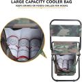 LEADALLWAY  Fishing Chair with Cooler Bag Compact Fishing Stool Foldable Camping Chair. 