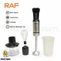 New Hand Blender Set 4-in-1 Multifunctional Heavy-Duty 800w Powerful Copper Motor, Coffee Beater Single & Double Speed Stainless Steel Immersion Blender - Egg beater and Milk Frother - Meat Chopper 600ml -Juicer Machine - Electric Grinder - Food Processor. 