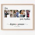 Our First Year Together Personalized Photo Collage, One Year Anniversary Gifts for Boyfriend, 1st Anniversary Gift for Husband, Gift for Him. 