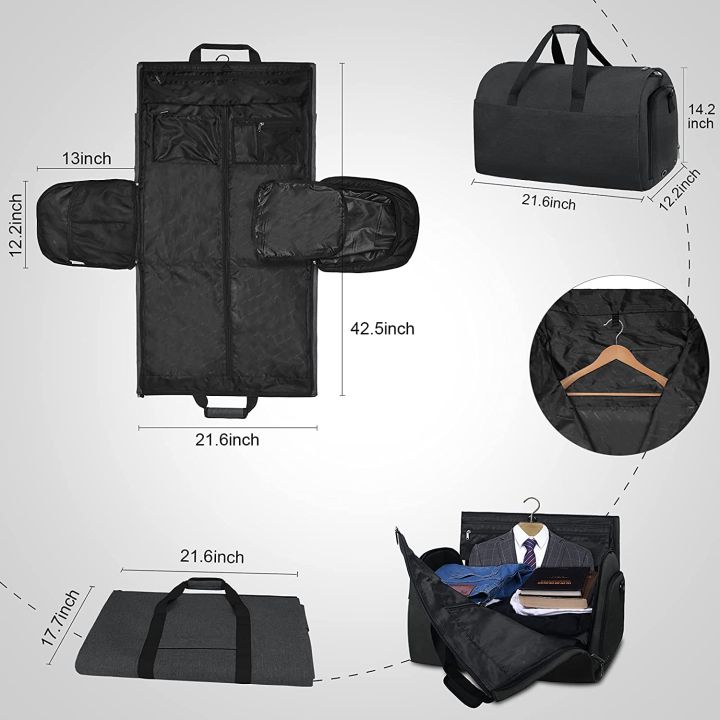 Travelling%20Bag%20with%20Shoulder%20Strap%20%20%20Garment%20Duffel%20Bag%20for%20Men%20Women%20-%202%20in%201%20Hanging%20Suitcase%20Suit%20Travel%20Bags%20,%20made%20in%20USA%20-%20Image%206