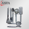 13 Piece Kitchen Utensil Set Gift Pack Premium Quality  Cooking Tools Stainless Steel Cutlery Set Include Stand / Strainer / Pizza slicer / Bottle Opener / Knife Sharper / Potato Peeler / Pizza Server / Lemon Squeezer (Asifa Trading & CO). 