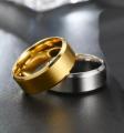 2 Rings Titanium Silver & Black For Boy Girls. 